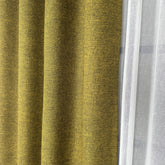 LORWYN Curtains – Rustic Linen-Look Drapes – Yellow-Black